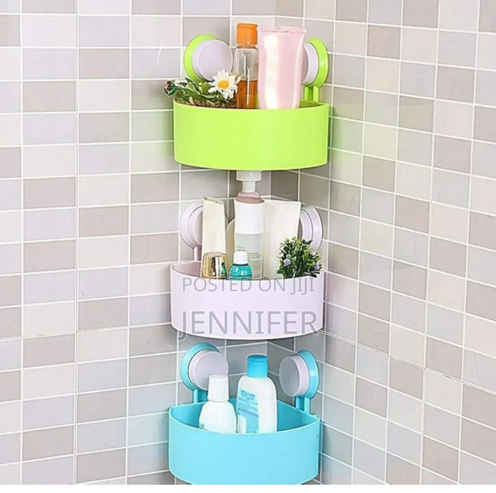 4pcs Corner Bathroom Kitchen Triangular Shelf Organiser