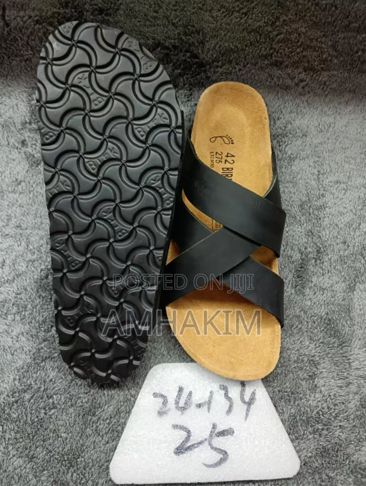 Leather Big Buckle Birken Stock Sandals in Stock