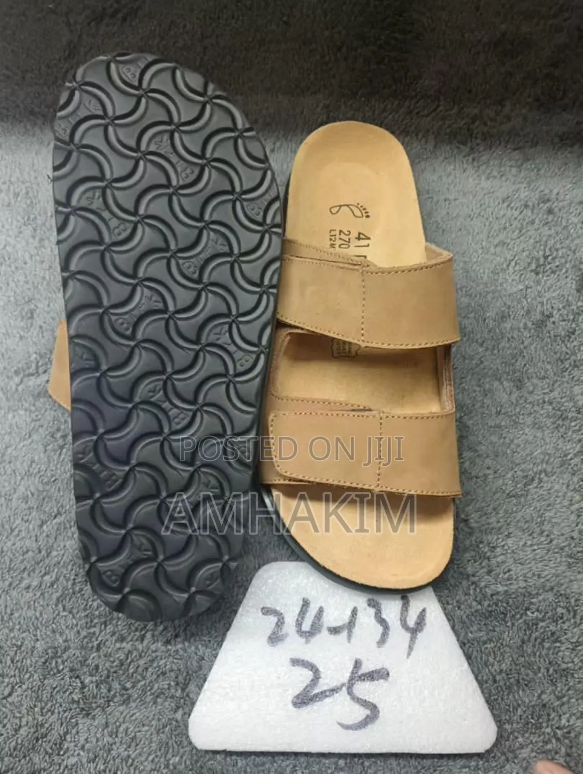 Leather Big Buckle Birken Stock Sandals in Stock