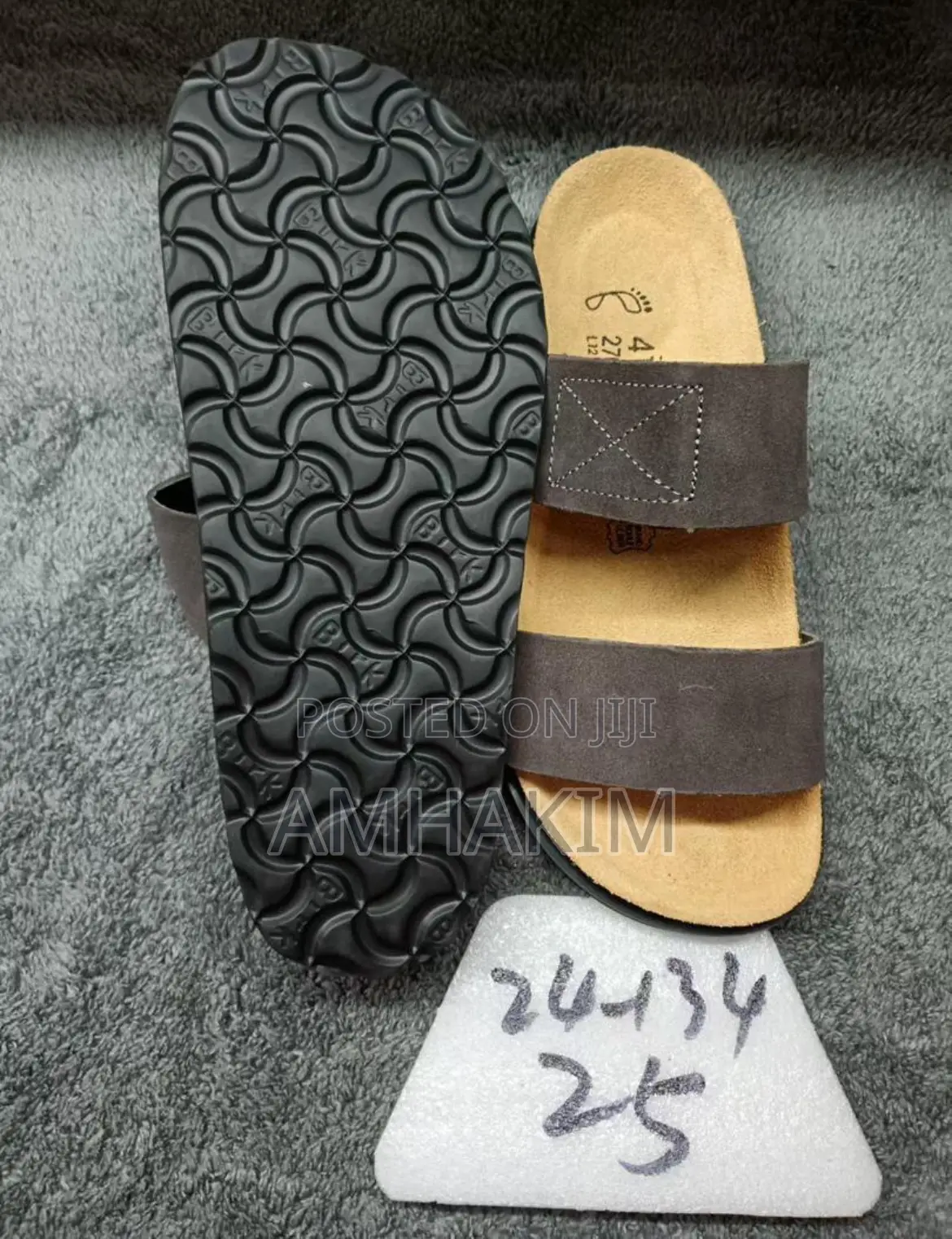Leather Big Buckle Birken Stock Sandals in Stock