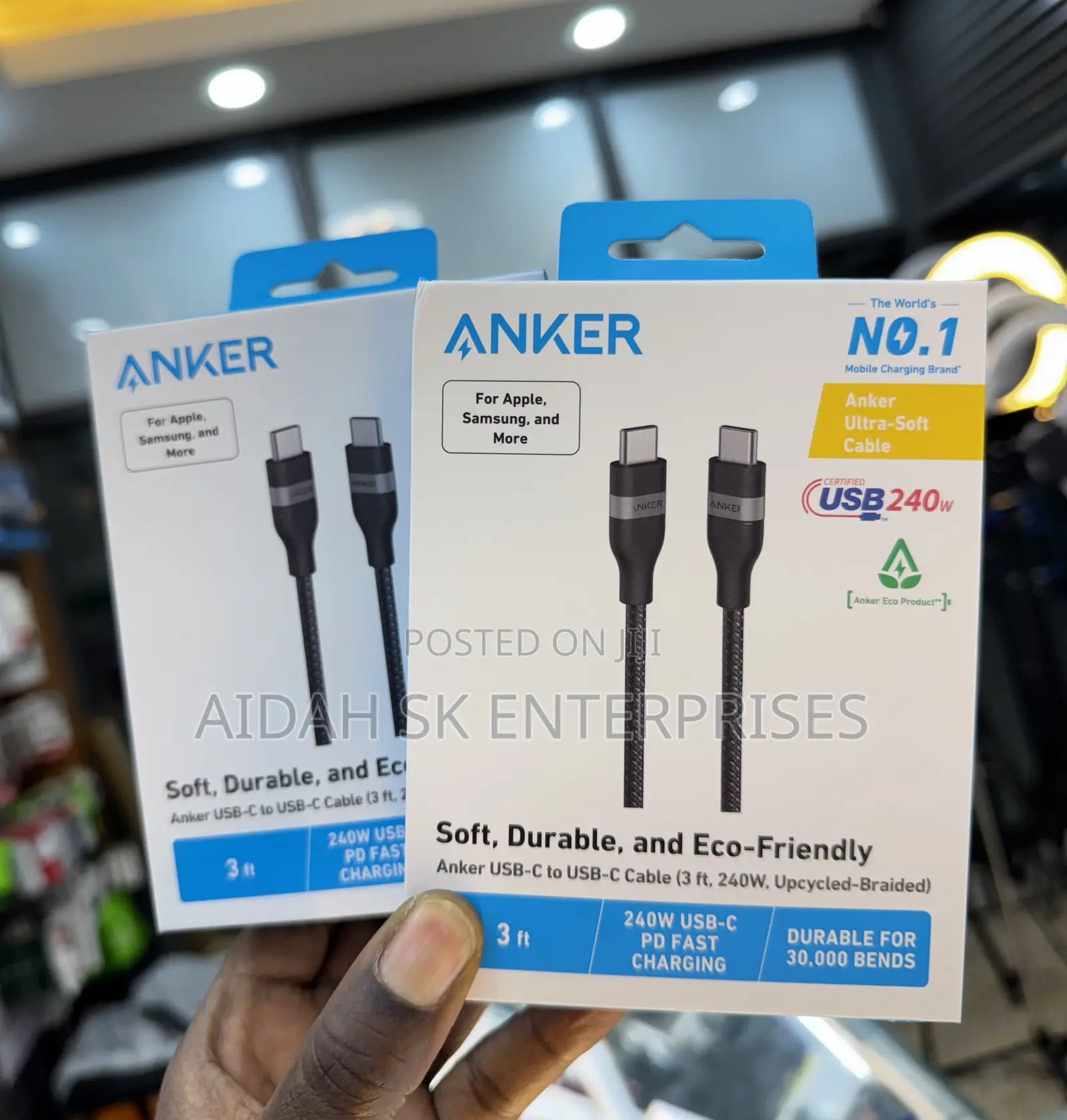 Anker Nano Usb C Cable, 240w 1 Ft Flexible Multi-Color