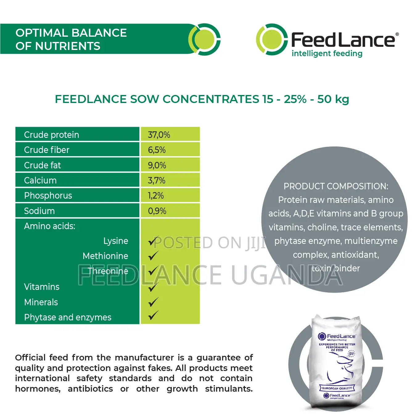 Feedlance Sow Concentrates 25-15% - Protein-Vitamin-Mineral