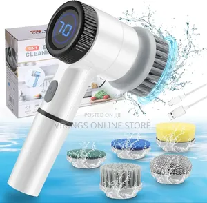 Multifunctional Power Spin Scrubber With 5 Brush Heads,