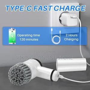 Multifunctional Power Spin Scrubber With 5 Brush Heads,
