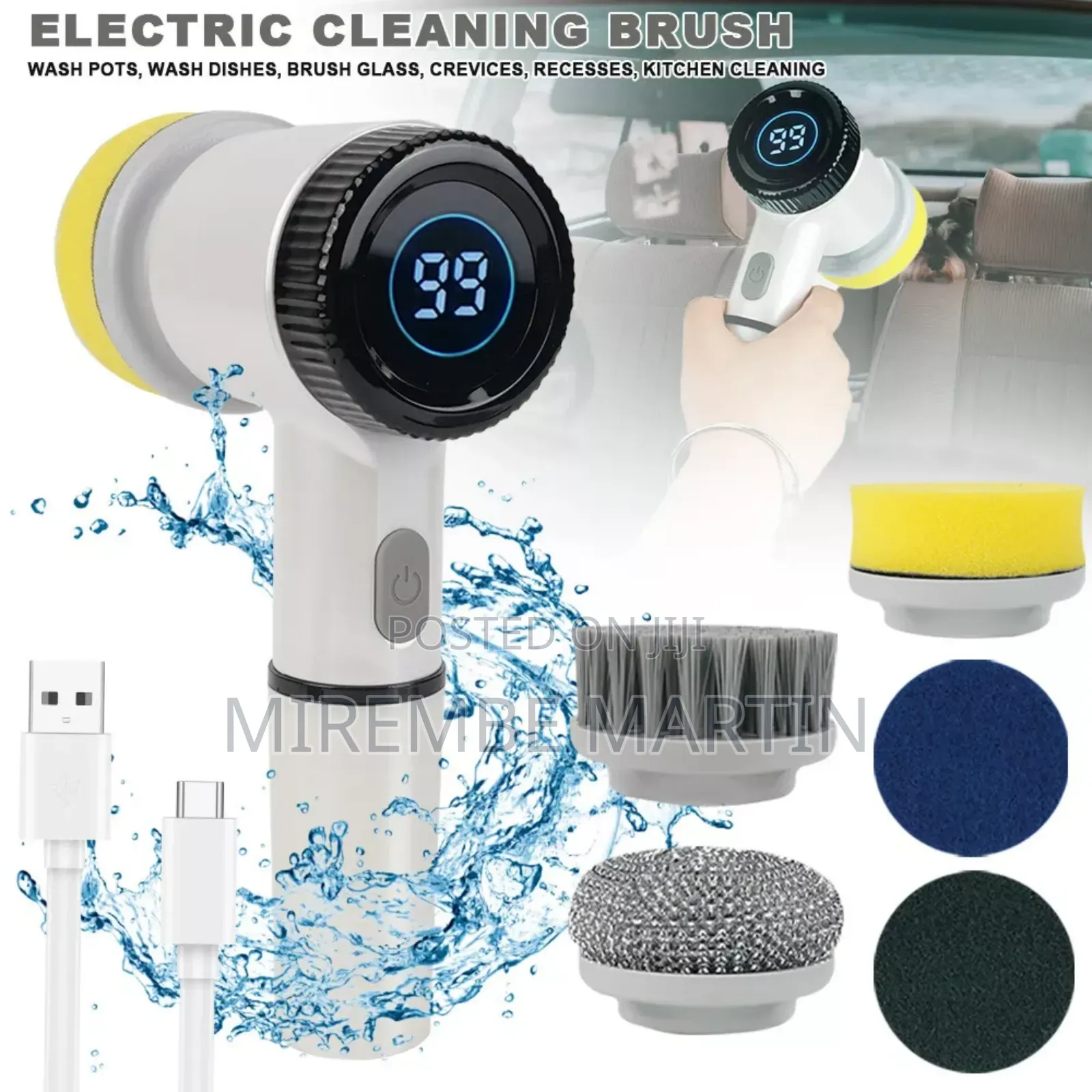 Rechargeable Cleaning Brush Spin Turbo Scrub Cleaner