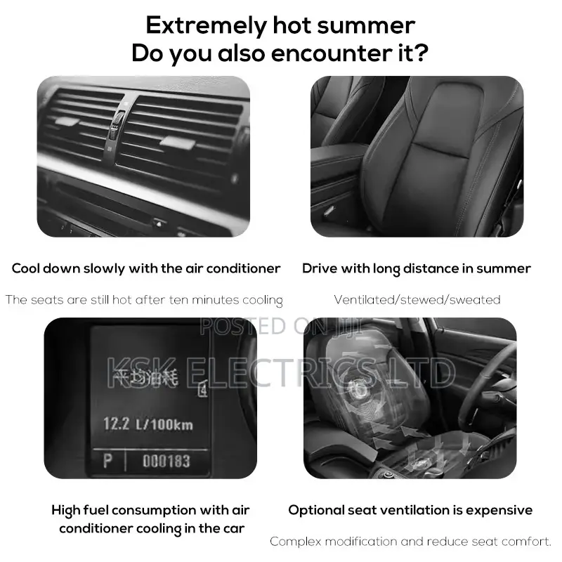 Cooling Fan for Car 3 Gear Wind