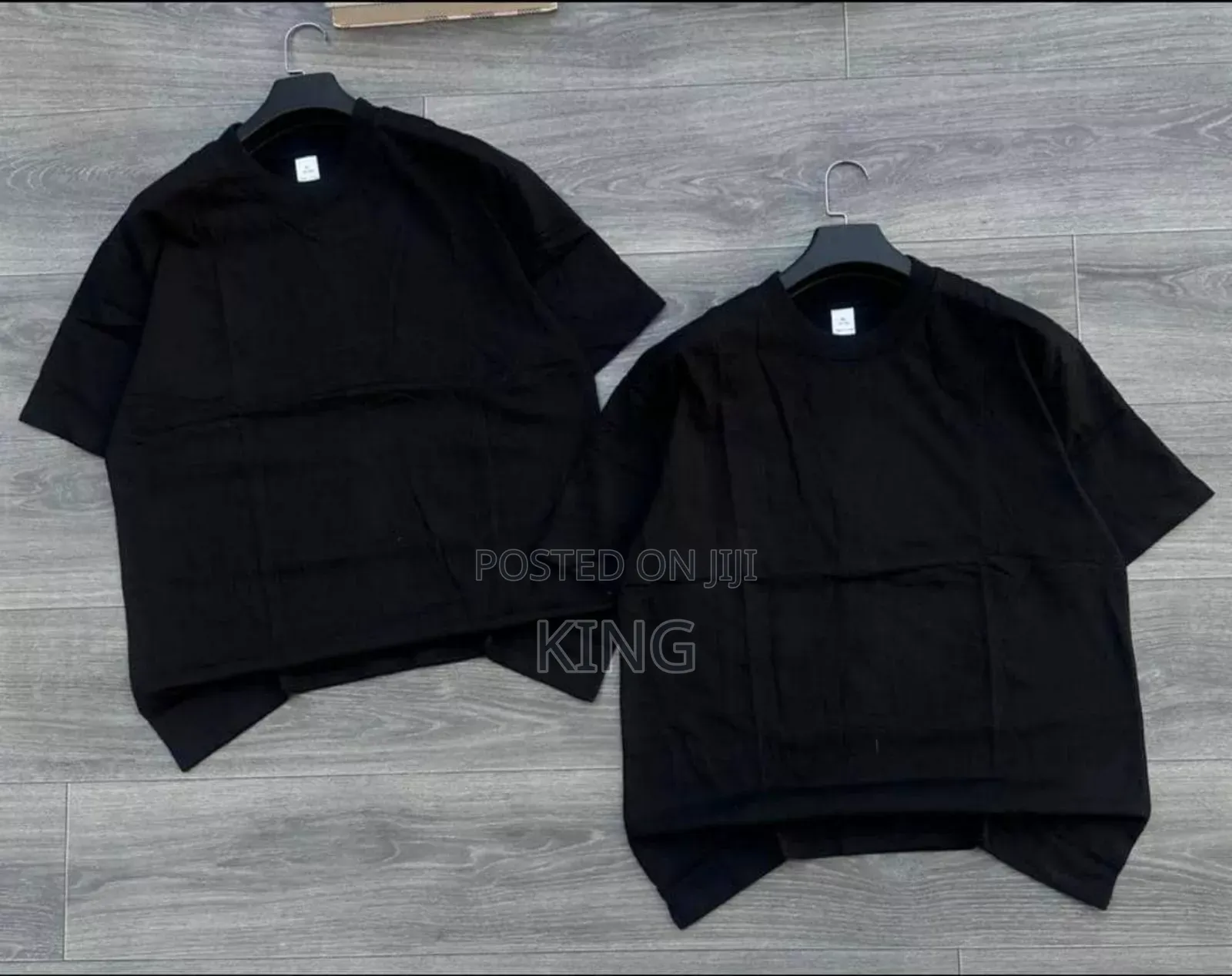 Black Plain Cotton Tex T-Shirt