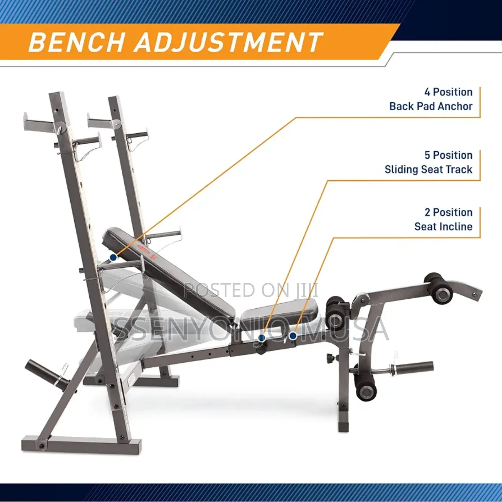 Marcy Olympic Weight Bench Md-857 -Full-Body Workout, 600lb-