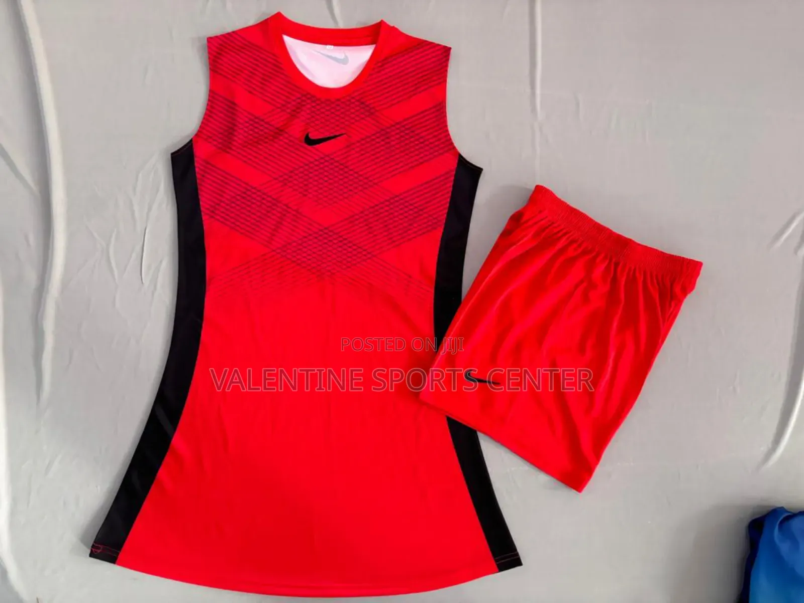 Red Colour Netball Dresses Uniform