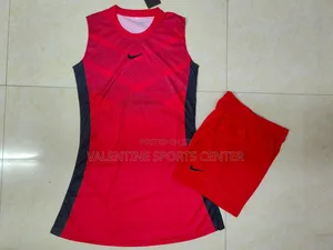 Red Colour Netball Dresses Uniform
