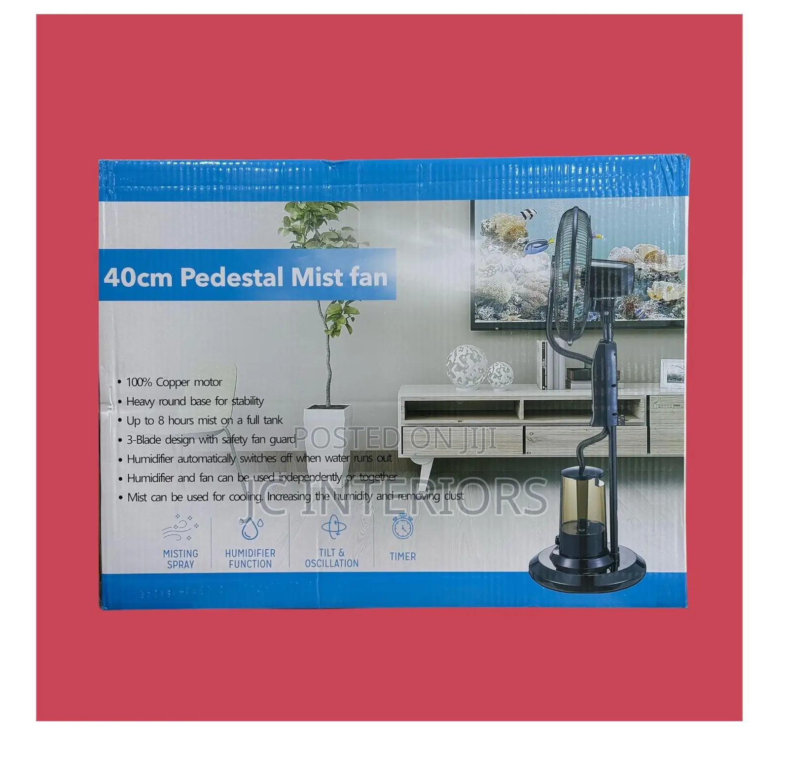 40cm Pedestal Mist Fan