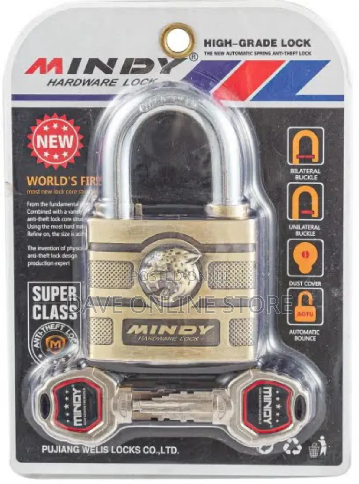 Mindy Antique Bronze Alloy Padlock