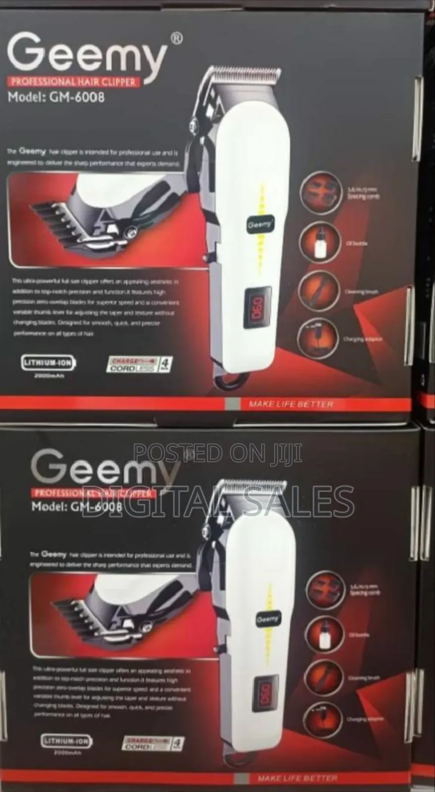 Geemy Proffessional Rechargeable Hair Clipper