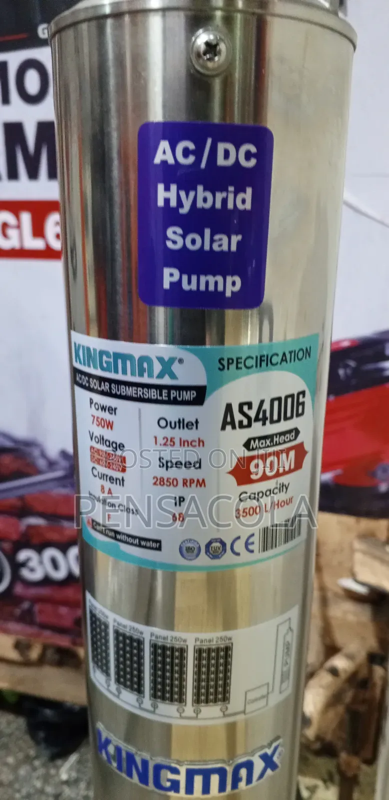 Hybrid 90m Submersible Water Pump