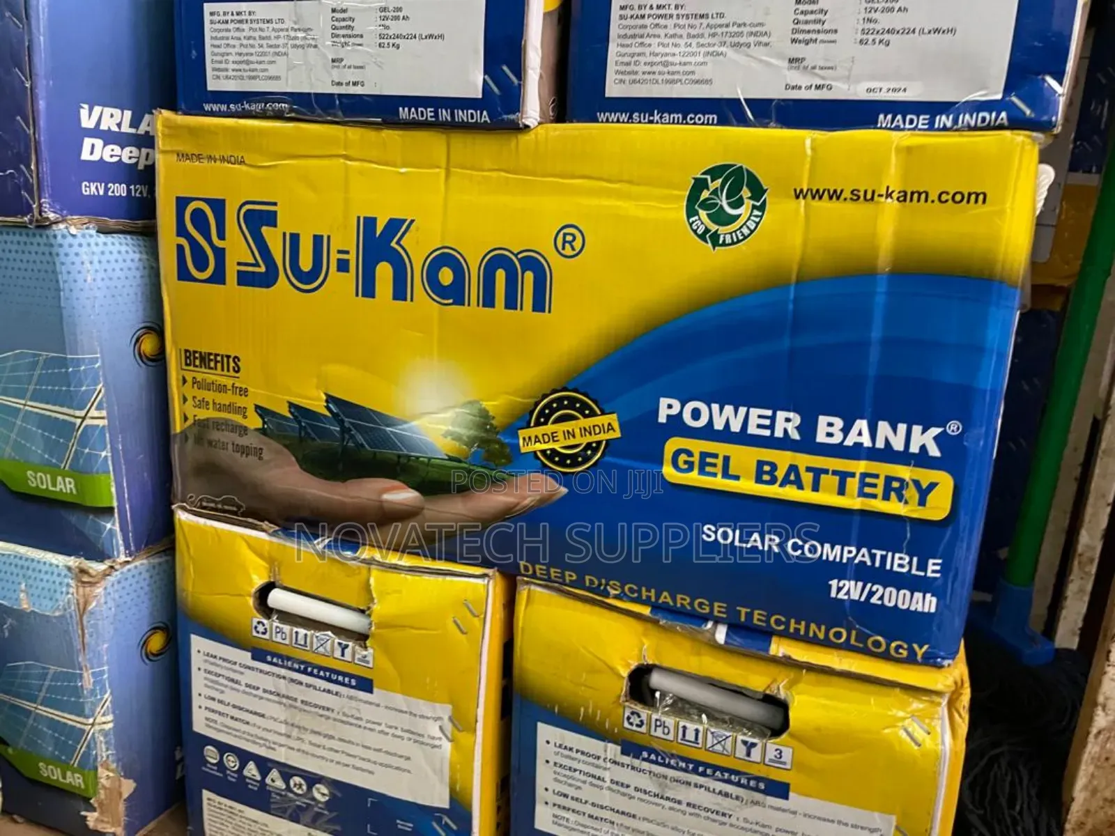 200ah Su-Kam Power Bank Solar Gel Battery Hekn
