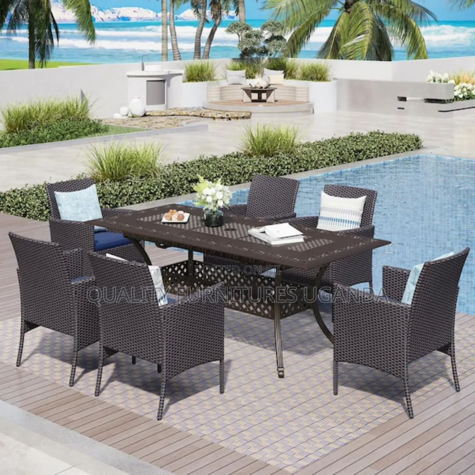 Outdoor Dinning Set in 6 Seater