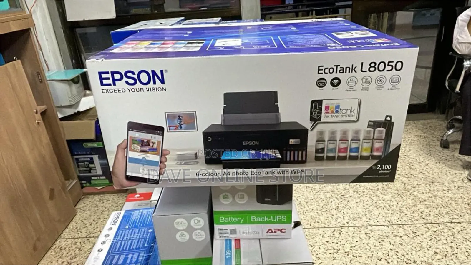 Qualified Epson] L8050 6-Color Wireless Inkjet Photo Printer