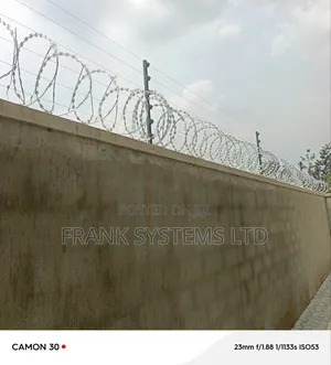 Electric Fence Combined With Razor Wire