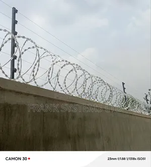 Electric Fence Combined With Razor Wire