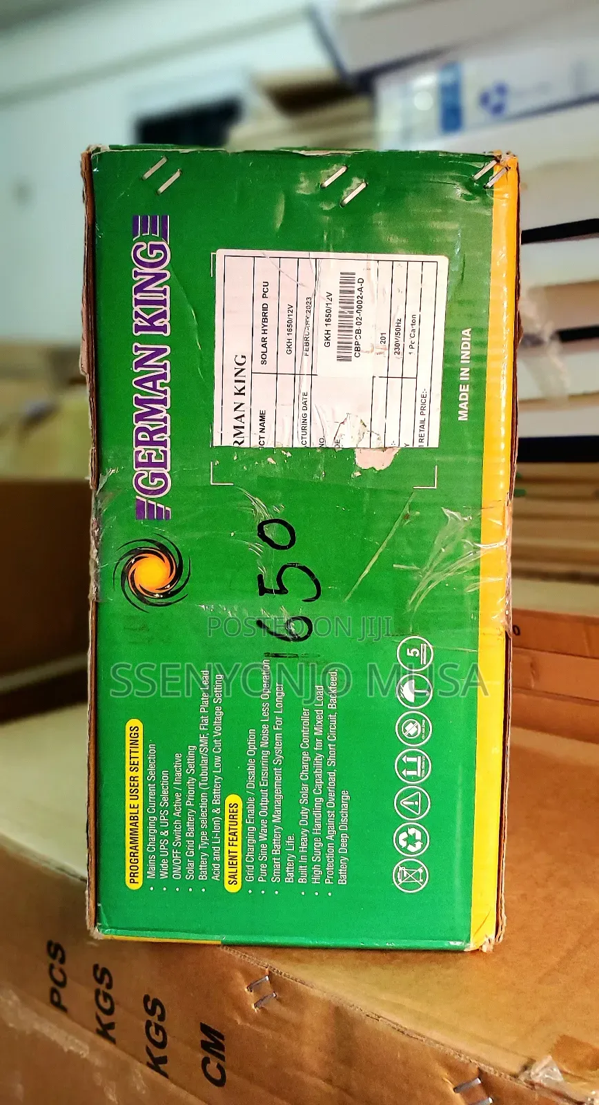 Germany King Solar Hybrid Pcu GKH 1650/12v - Pure Inverter