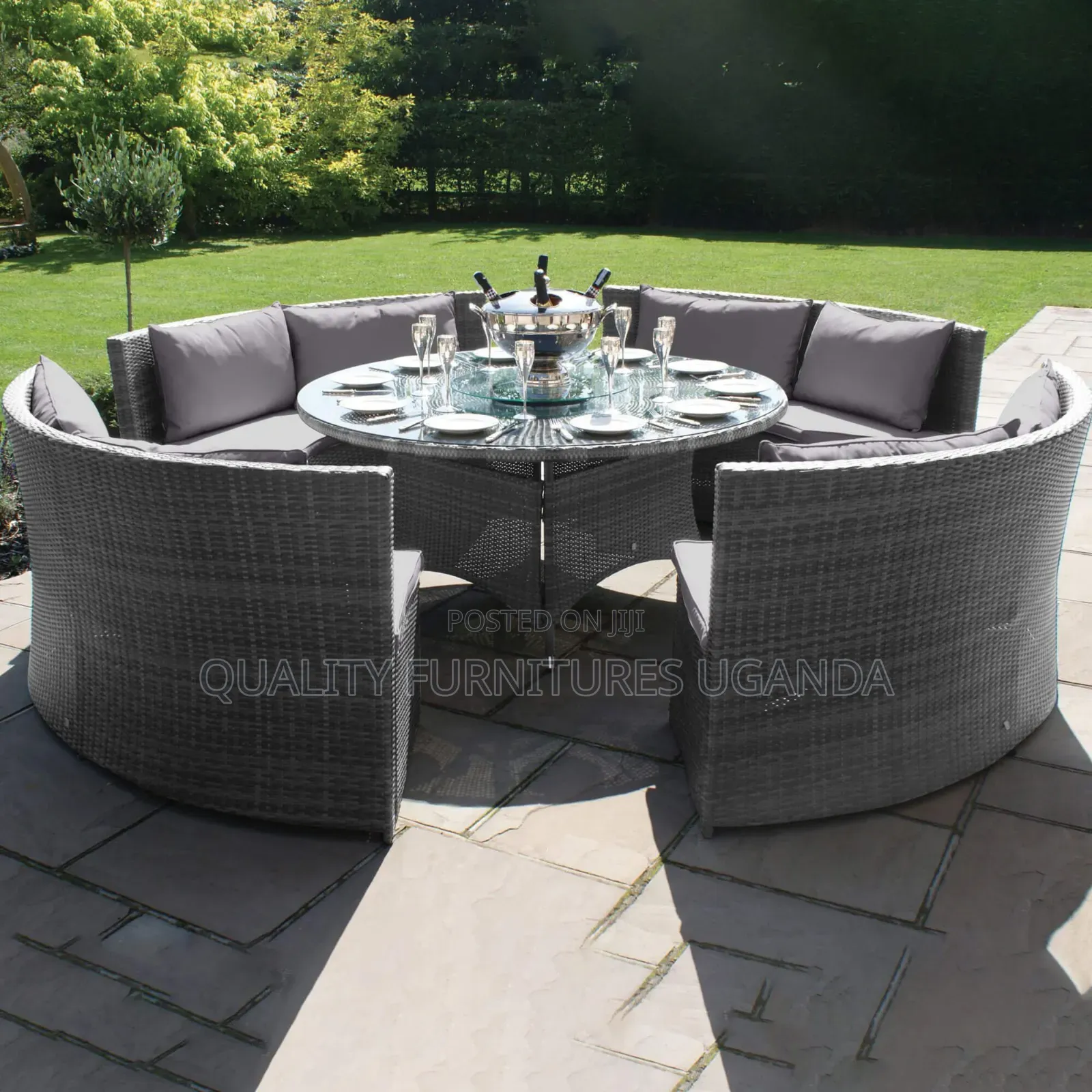 Rattan Compound Chairs and a Table