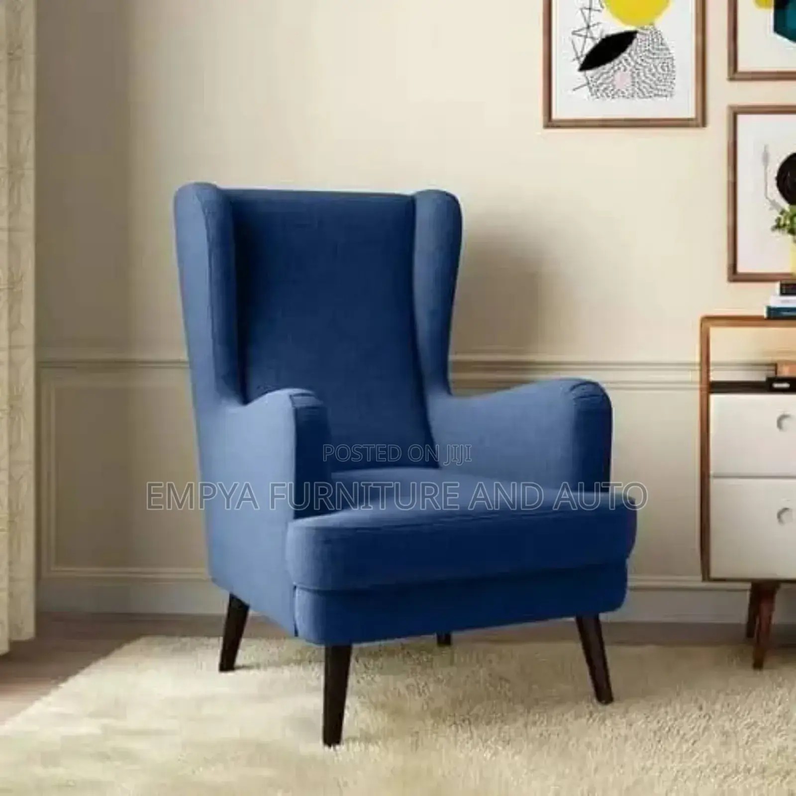 Single Blue Sofa