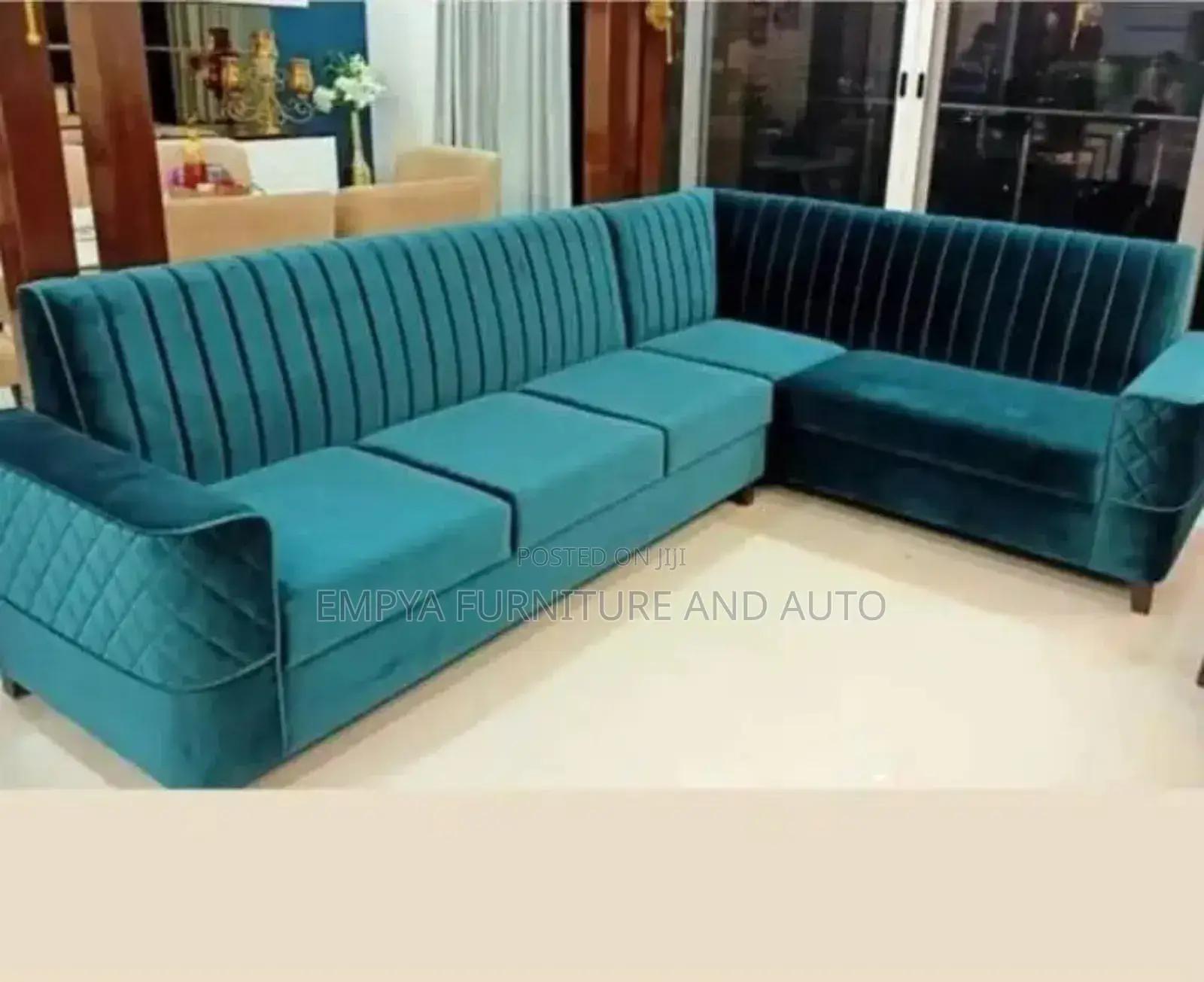 Double Lines Sofa Green