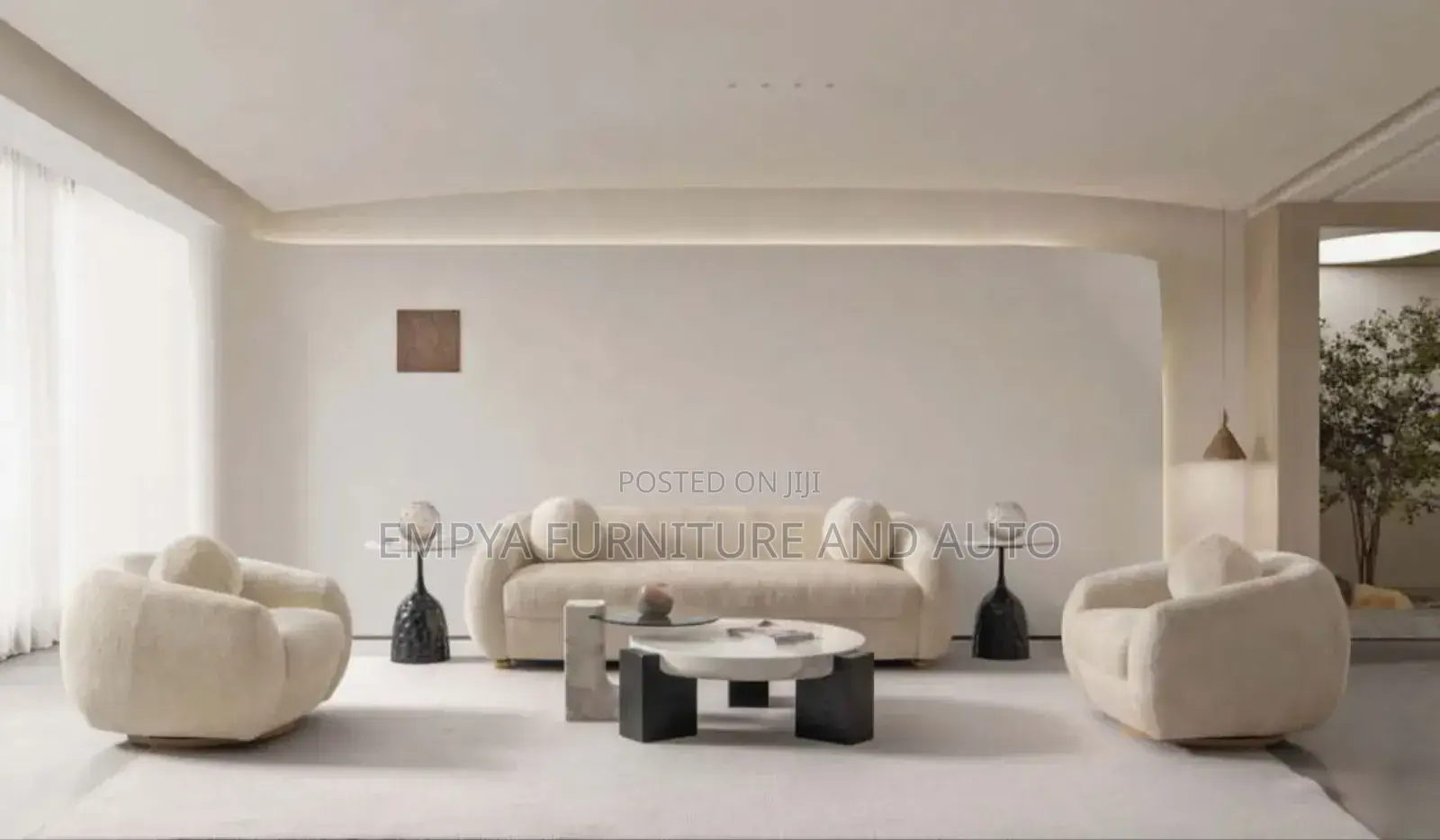 Ball Sofa Set Whte