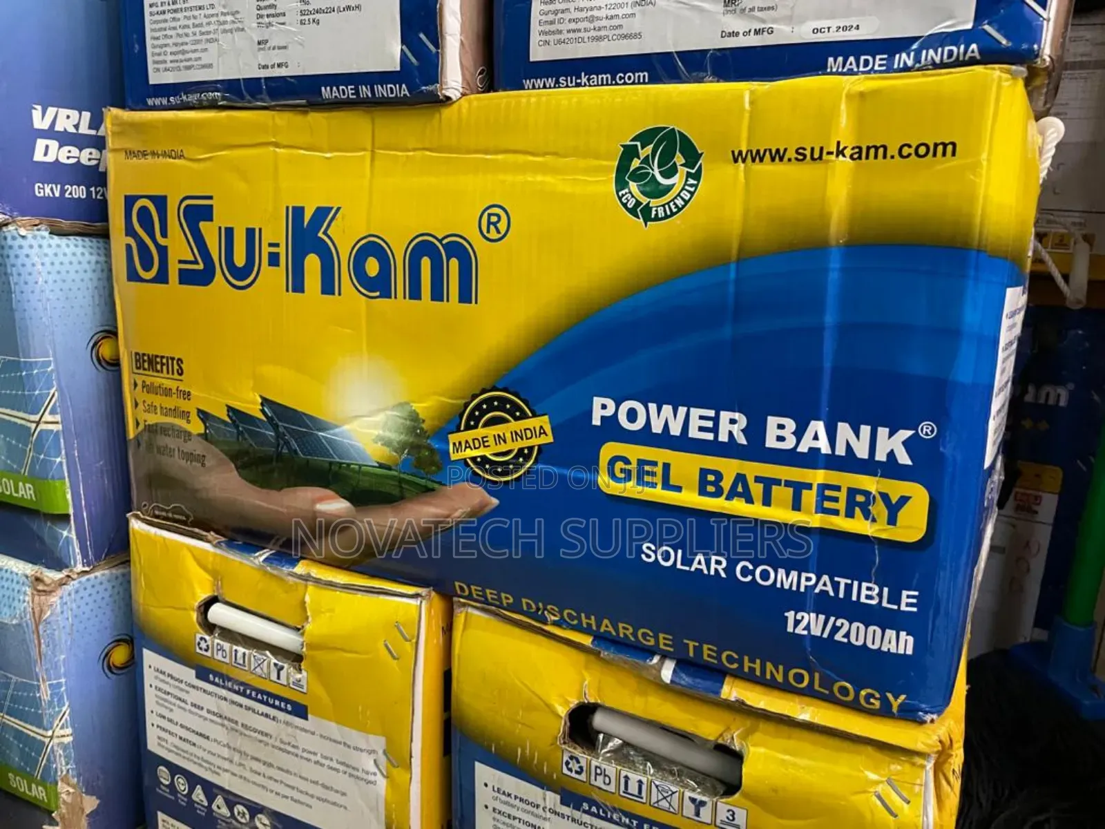 200ah Su-Kam Power Bank Gel Solar Battery Kaik