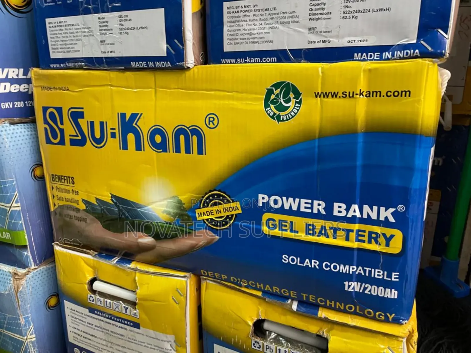 200ah Su-Kam Power Bank Gel Solar Battery Xemn