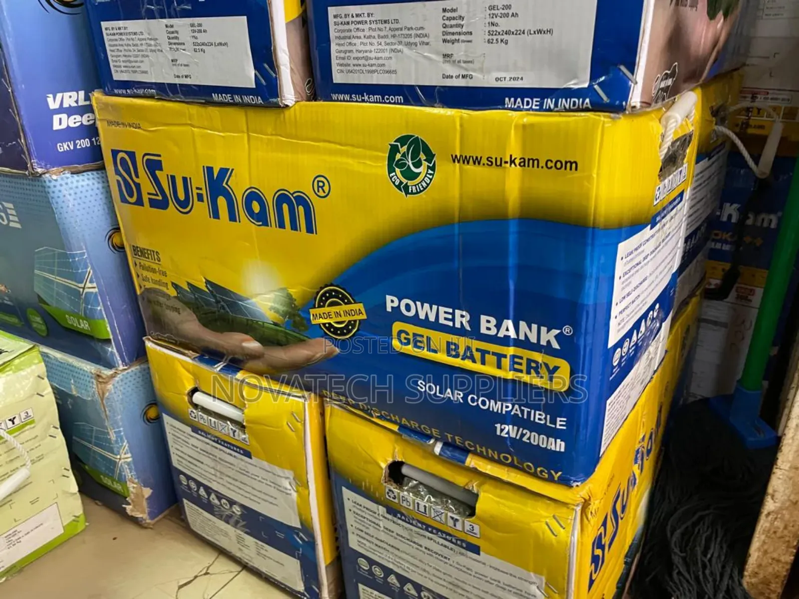 200ah Durable Su-Kam Power Bank Gel Solar Battery Jkan