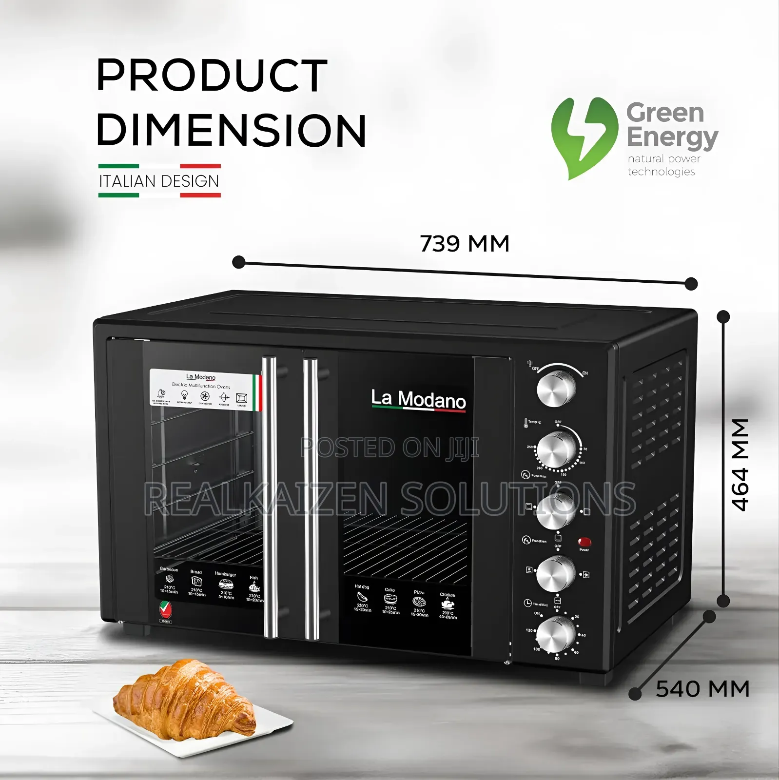 La Modano 120l Electric Oven| 2 Door| Convection| Rotisserie