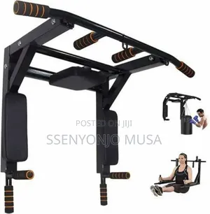 Photo - Wall Mounted Pull Up Bar and Dip Station - Compact Power