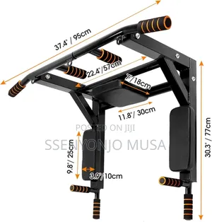 Wall Mounted Pull Up Bar and Dip Station - Compact Power