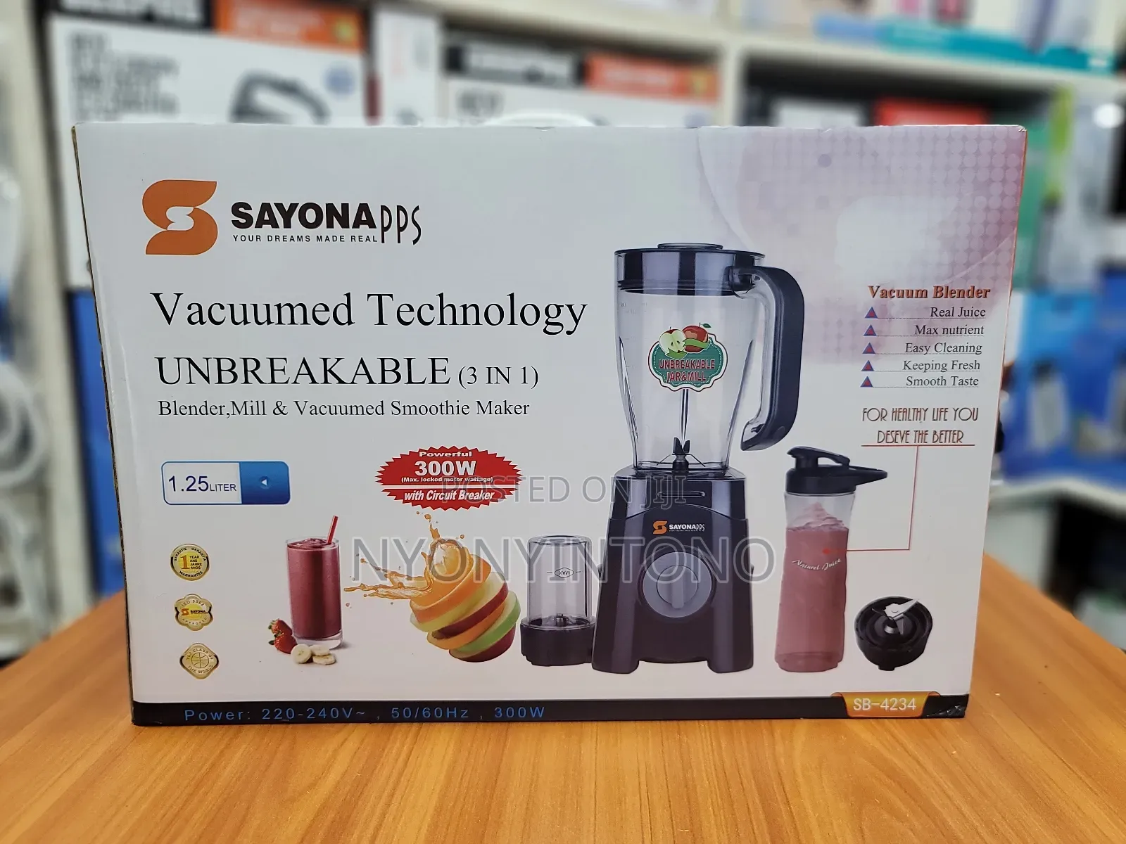 Sayona 3in1high Quality Juiceblender,Smoothie Bottle,Grinder