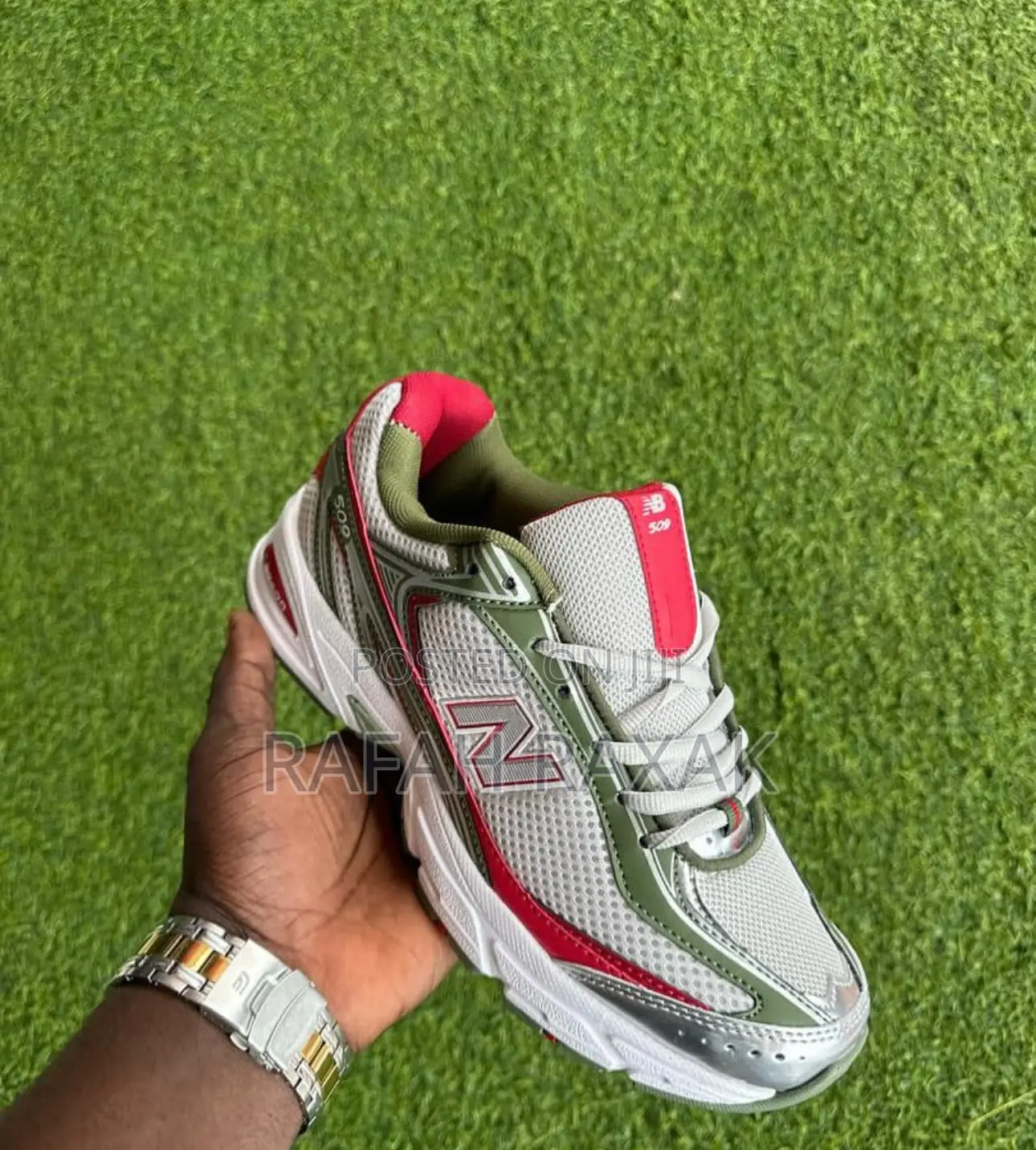 Original Pink/Green/White New Balance 509 Running Sneaker