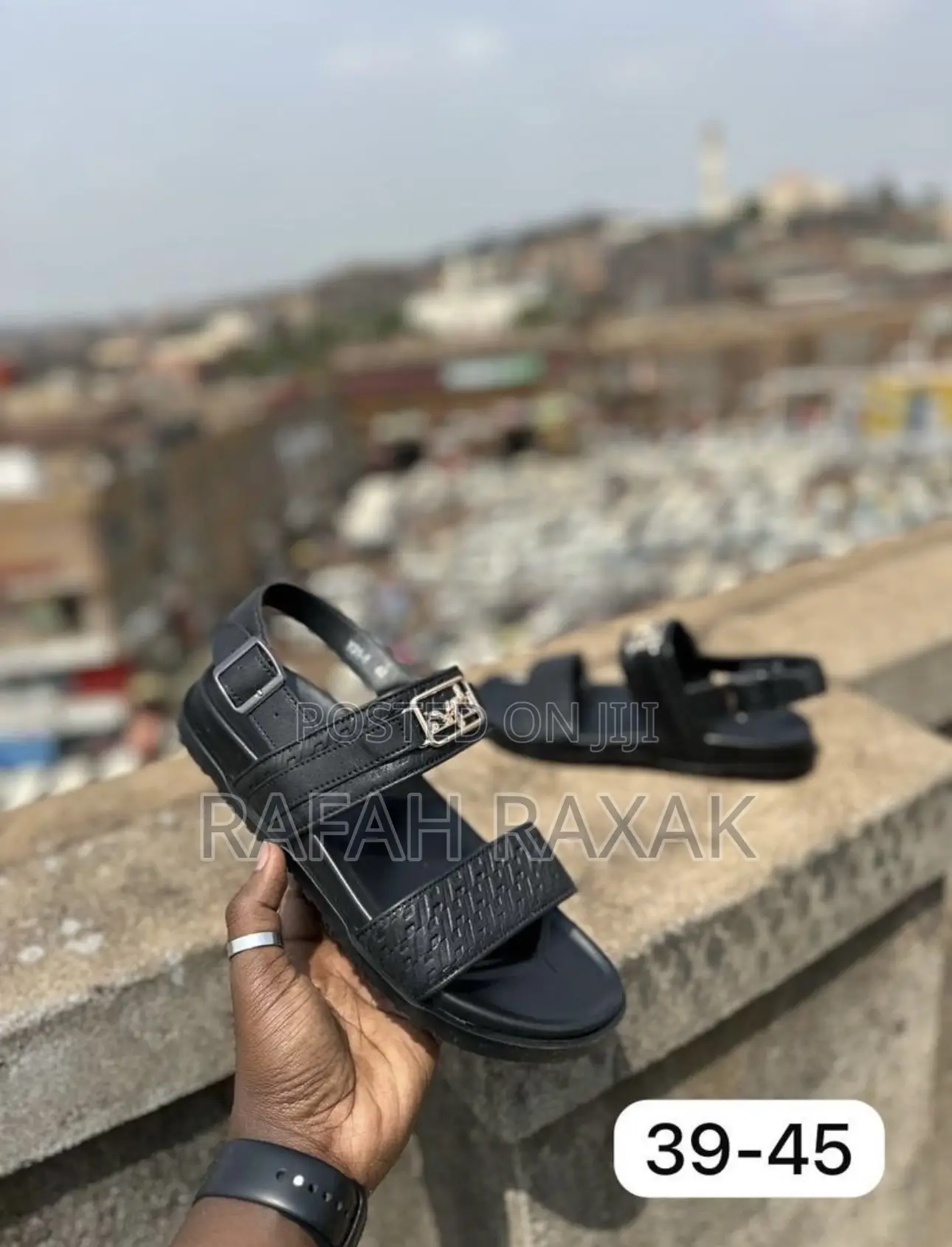 Original Luxury Hermes Ankle Strap Leather Sandals