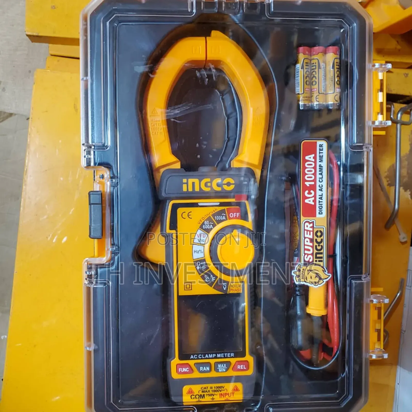 Ingco Digital Clamp Meter 1000a Trms 6000 Counts Multimeter