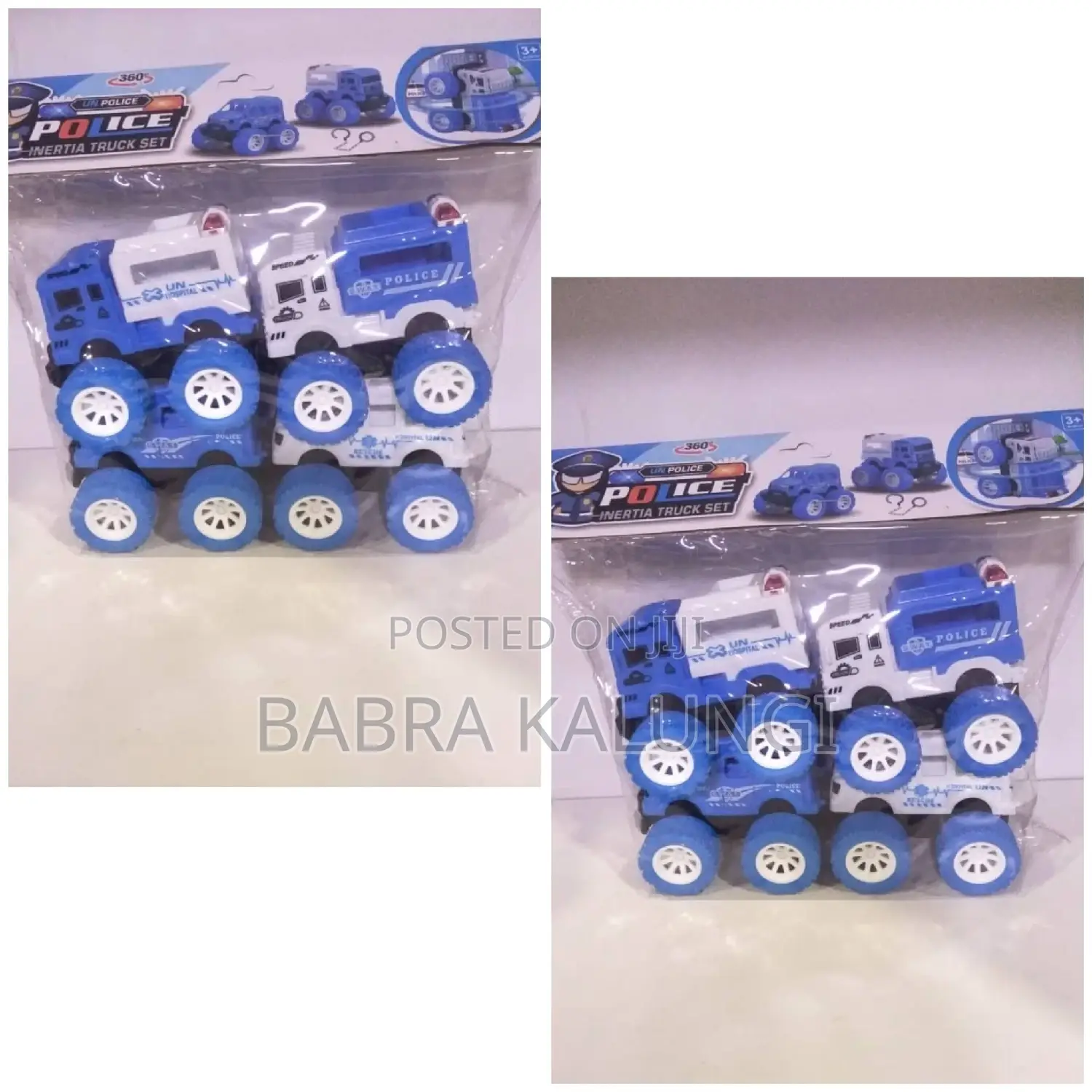 Police Inertia Truck Set of Four