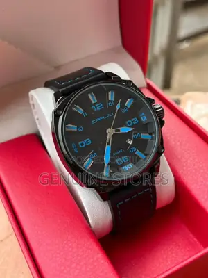 Crrju Men's Leather Watch.