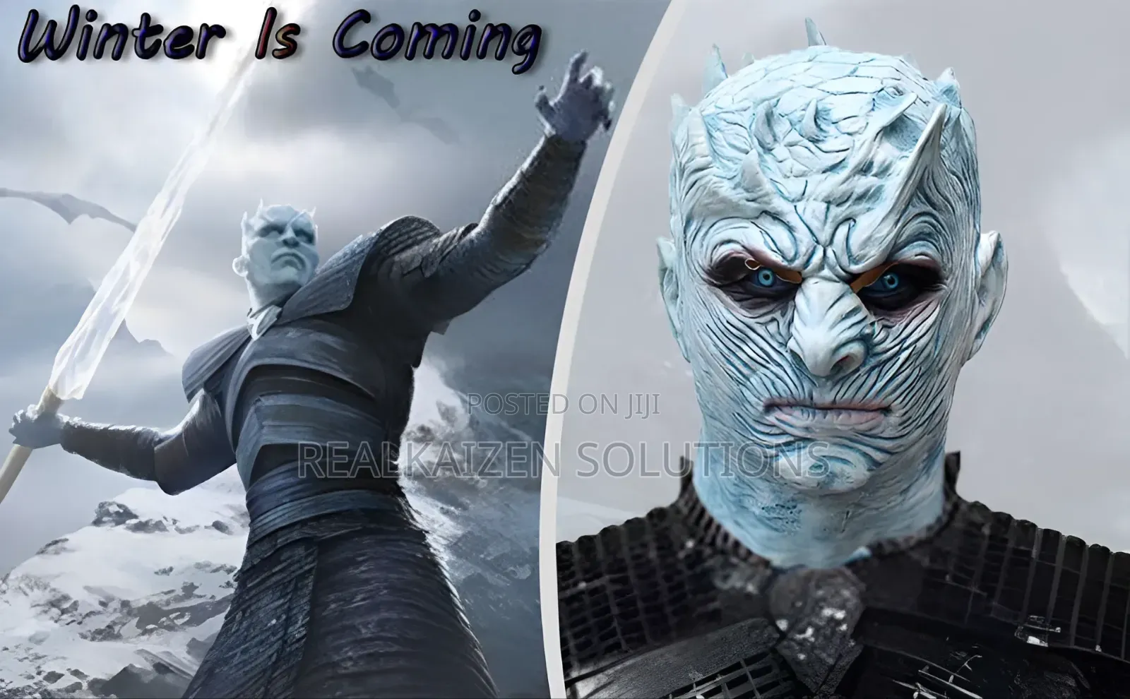 Game of Thrones Night King White Walker Halloween Party Mask