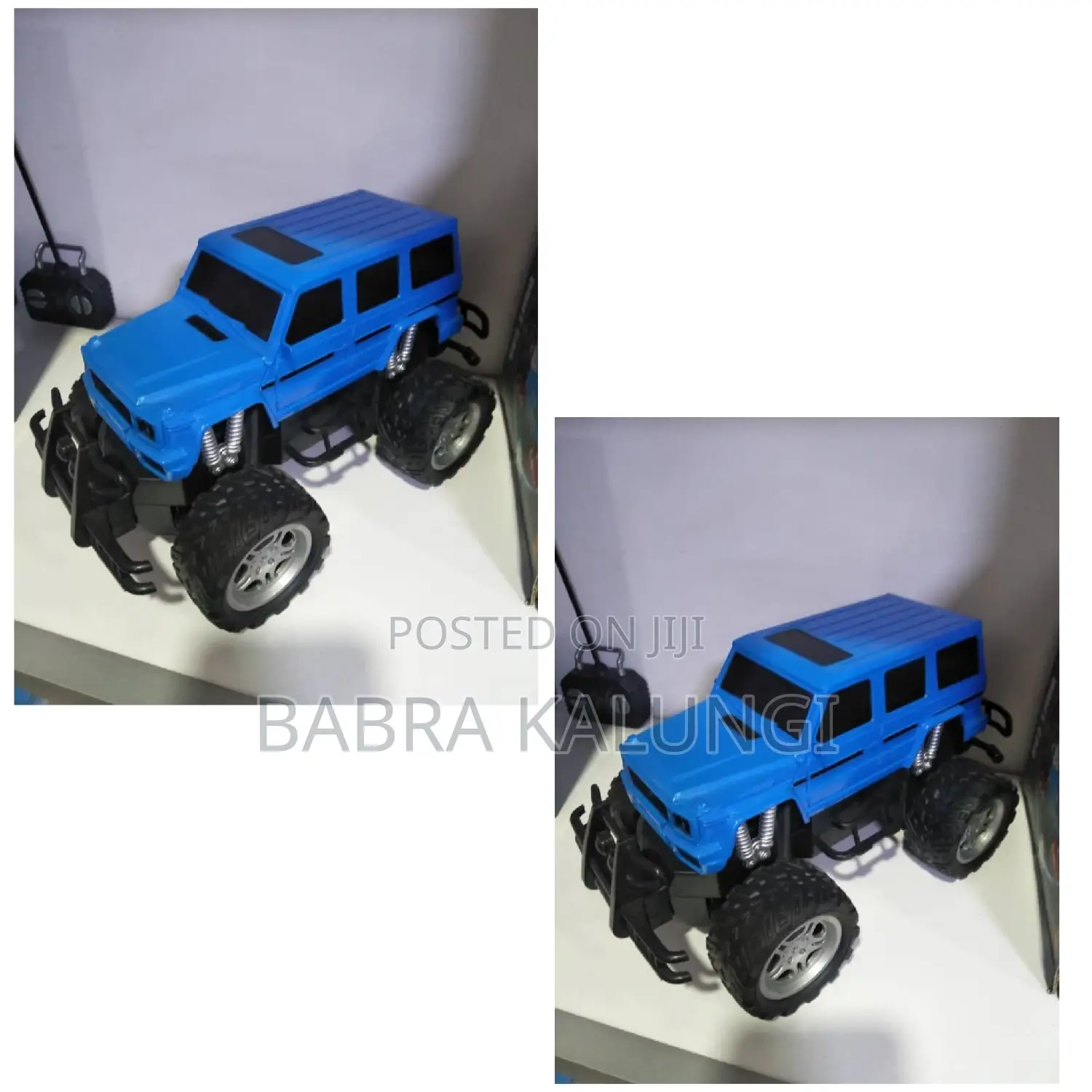 Remote-Controlled Toy Car With Large Tires Truck or Jeep