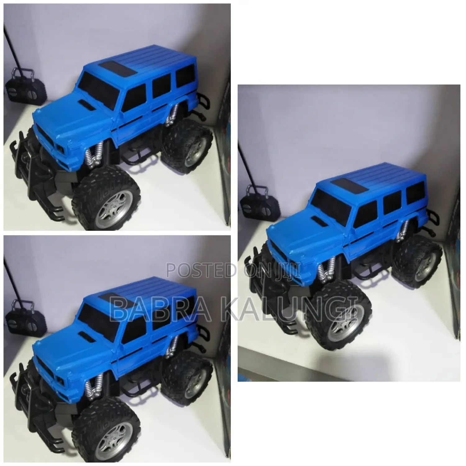 Remote-Controlled Toy Car With Large Tires Truck or Jeep