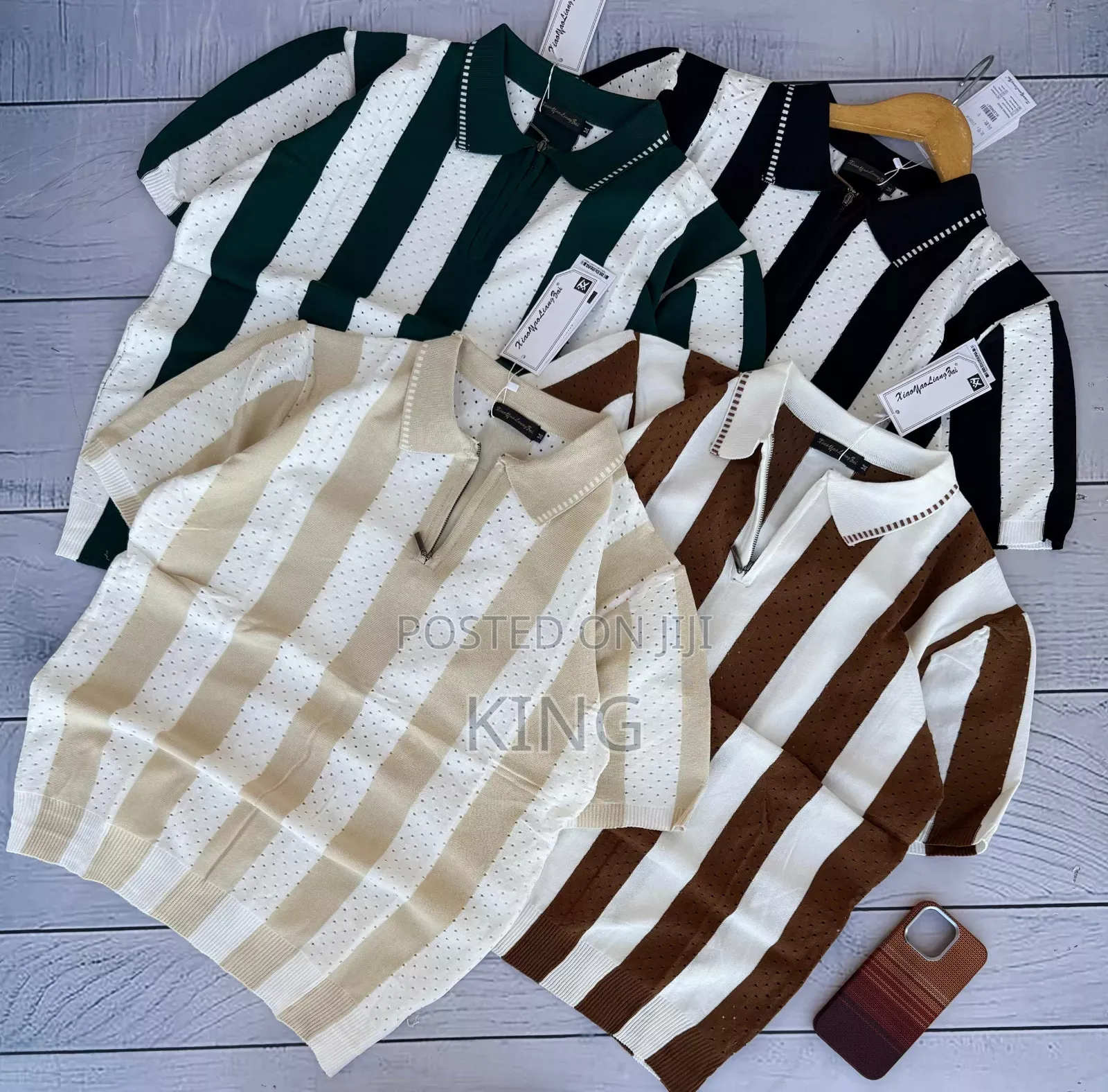 High -End Knit Vein T-Shirt
