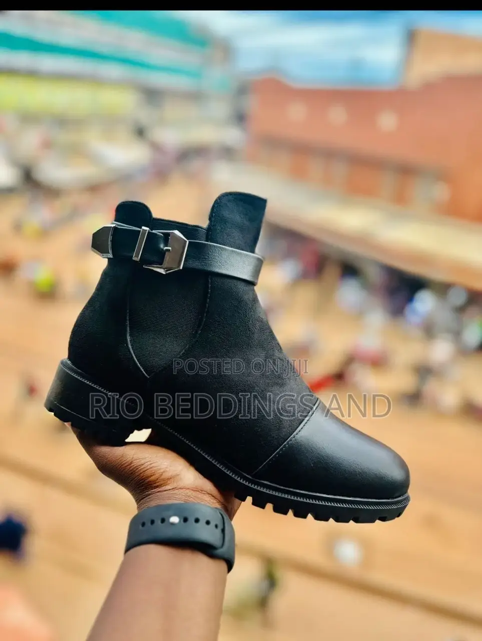 Ladies Boot Shoes / Suede And Leather