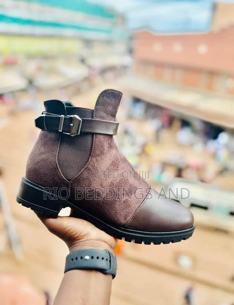Ladies Boot Shoes / Suede And Leather
