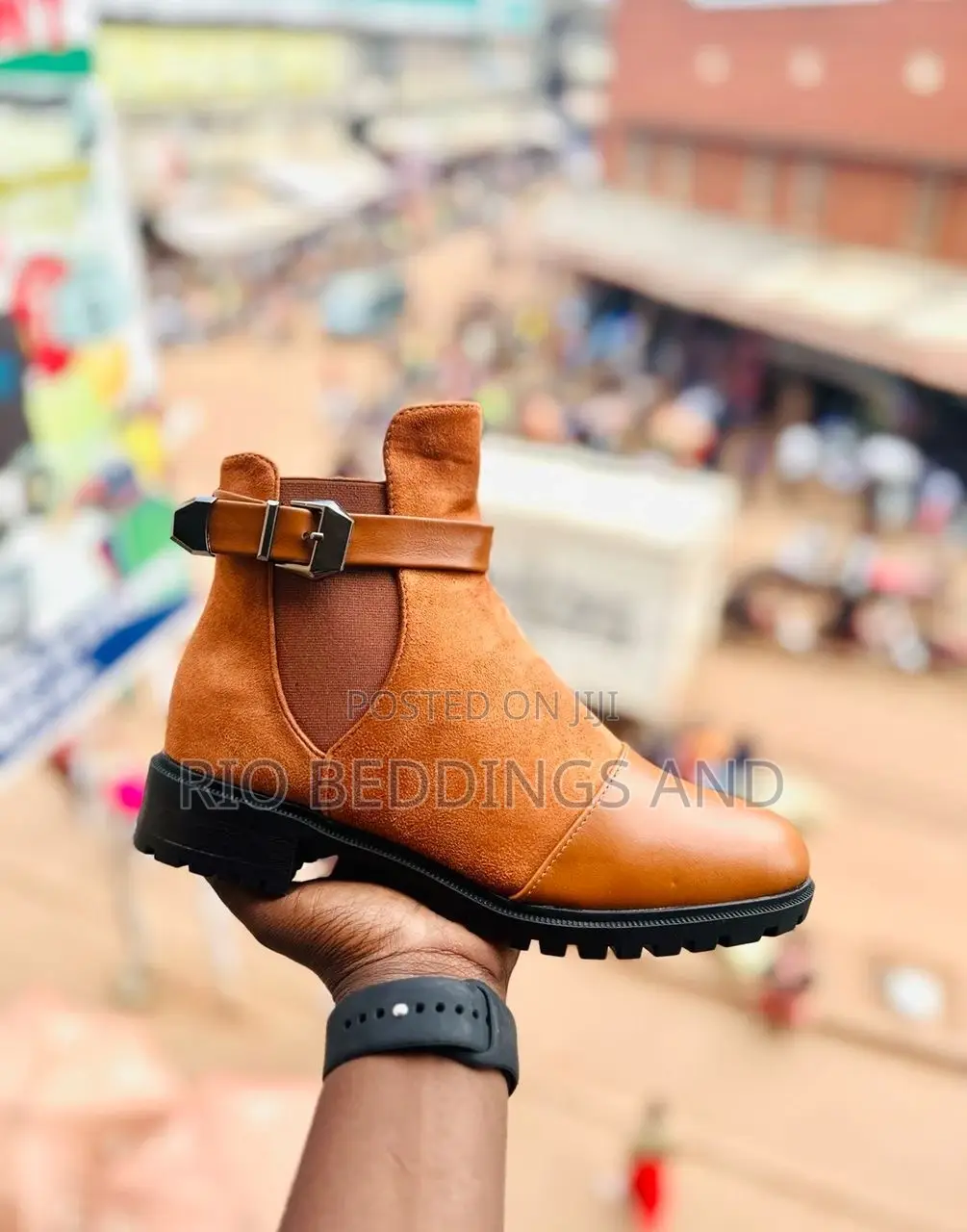 Ladies Boot Shoes / Suede And Leather