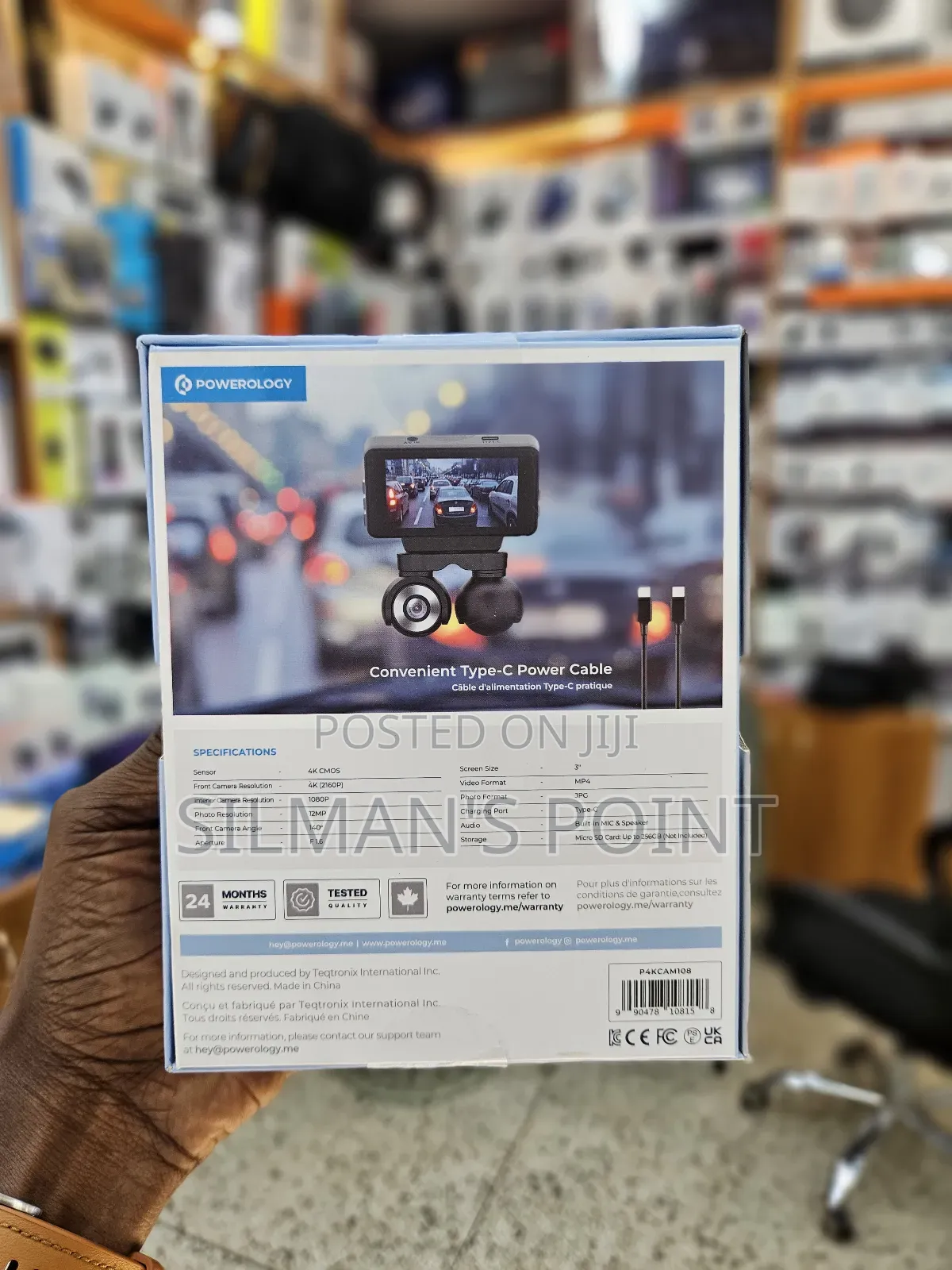 Powerology Dual Lens Dash Camera