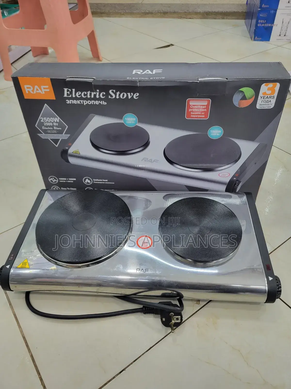 Raff Electric Hot Plate With Solid Plate Heavy