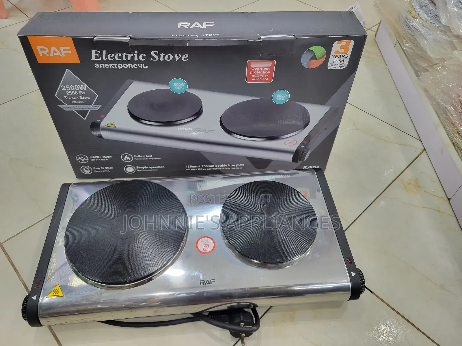 Raff Electric Hot Plate With Solid Plate Heavy
